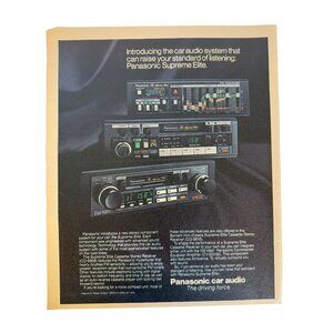 Vintage 1983 Panasonic Car Audio Advertisement Print Ad